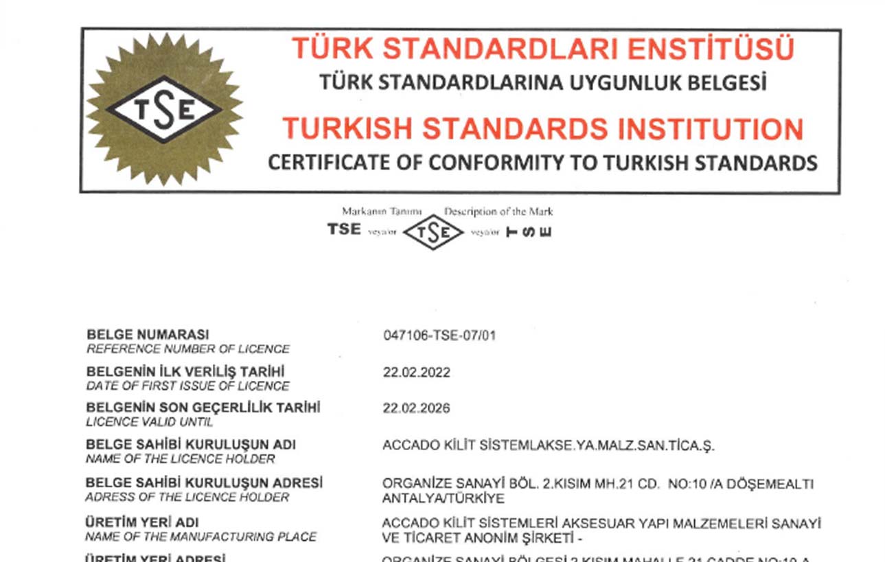 TS EN 1303 BAREL (ADOKİLİT)